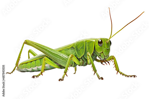Grasshopper Unveiled Elegance on transparent background PNG
