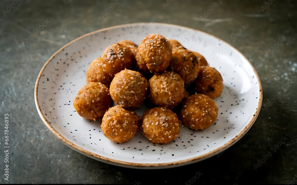 Capture the essence of Kibbeh in a mouthwatering food photography shot Generative AI Capture the essence of Kibbeh in a mouthwatering food photography shot Generative AI