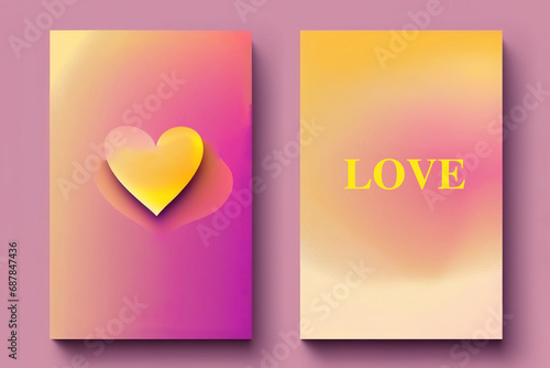 Wallpaper Mural Creative concept of Happy Valentines Day cards set. Modern abstract art design with hearts, geometric and liquid shapes. Templates for celebration, ads, branding, banner, cover, label, poster, sales Torontodigital.ca