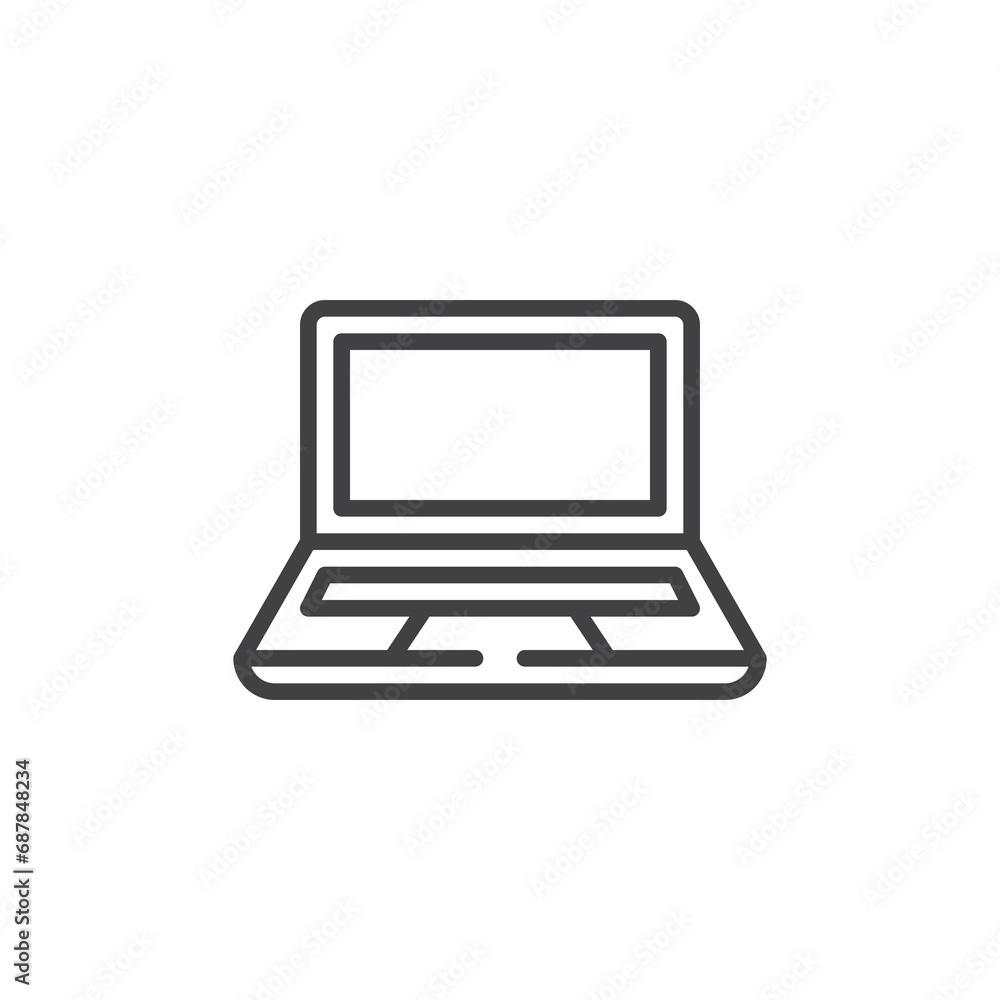 Laptop line icon Laptop line icon