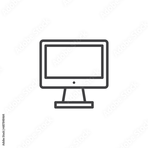 Desktop monitor line icon