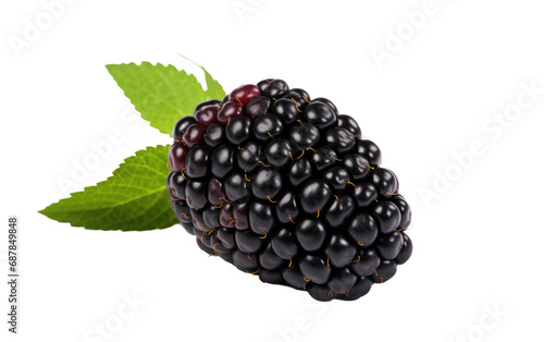 Rich and Ripe Blackberry On Transparent Background