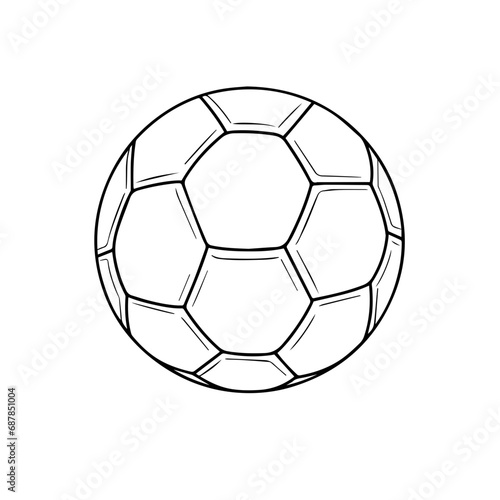 Soccer Ball Logo Monochrome Design Style © FileSource