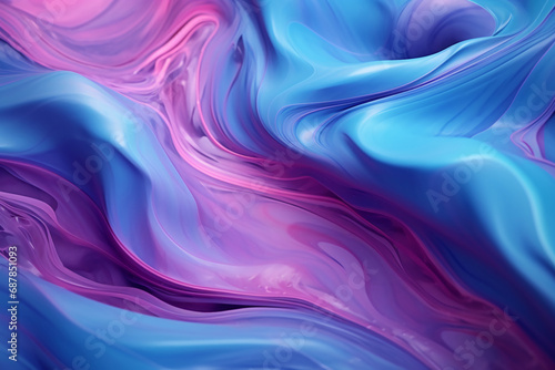Abstract Blue and Pink Liquid Wave Background