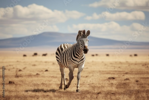 Photo of an animal s sense of freedom in wide  open spaces. Generative AI