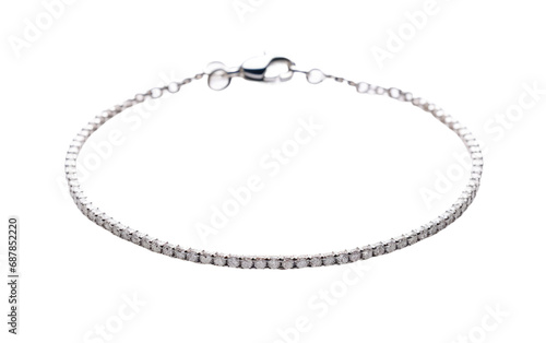 Silver Strand Anklet isolated on transparent background