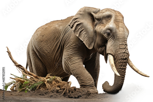 Animal Elephant Essential for ecosystem health on a White or Clear Surface PNG Transparent Background photo