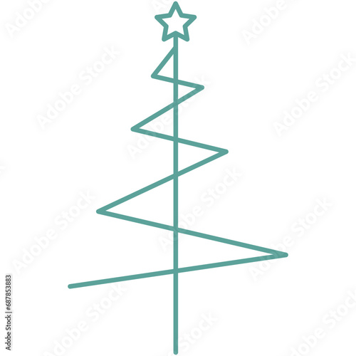 Christmas Tree Outline Icon