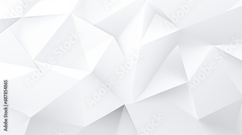 Abstract geometric white and gray color background  polygon  low poly pattern. 3D illustration. 
