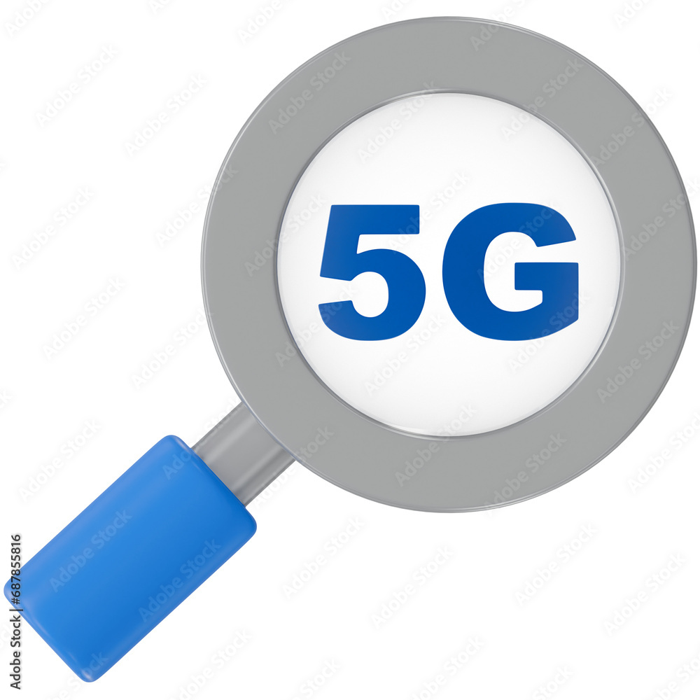 5G Search 3D Icon 5G Search 3D Icon