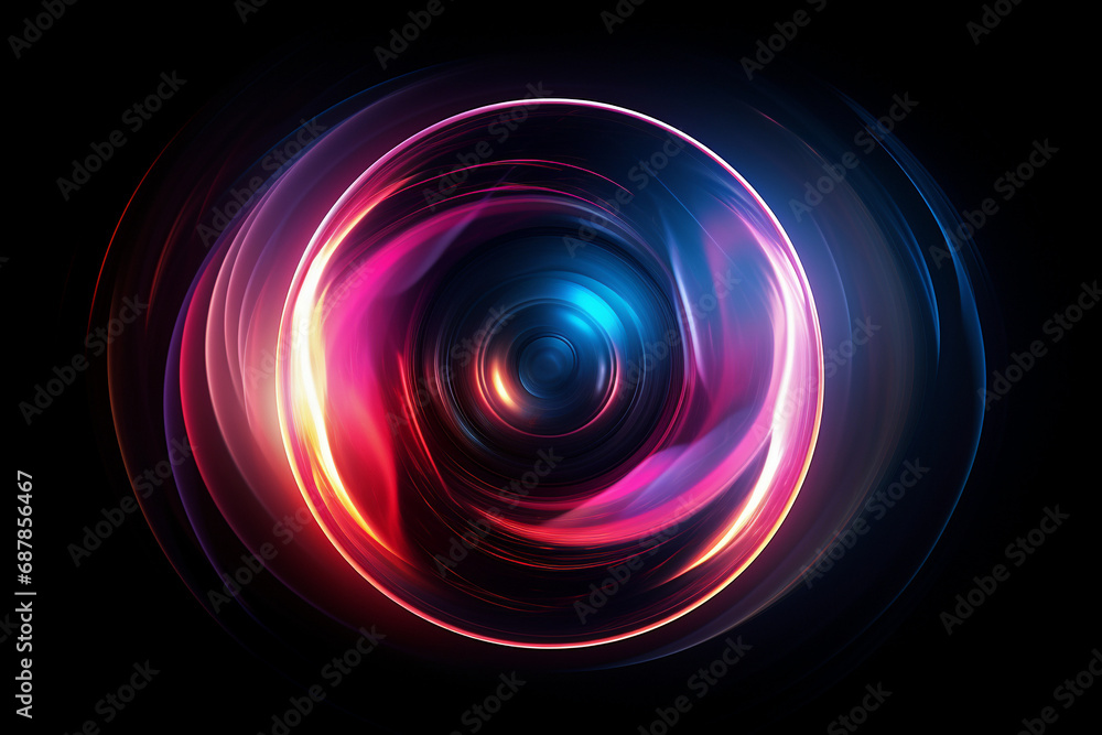 Radiant Glow: Lens Flare Graphic Element Isolated on Black Radiant Glow: Lens Flare Graphic Element Isolated on Black
