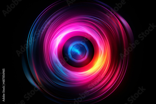 Radiant Glow: Lens Flare Graphic Element Isolated on Black