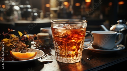 Dark Coffee on wood table