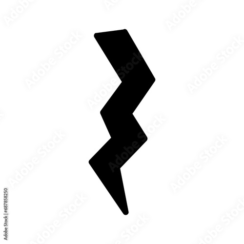 Solid black icon for Crack