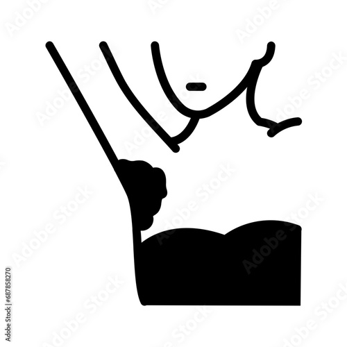 Solid black icon for Discolored