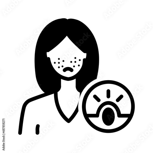 Solid black icon for Papules