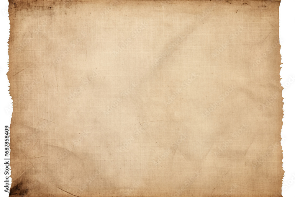 Fototapeta premium Classic Comfort: Antique Beige Sheet on Transparent Background for Design