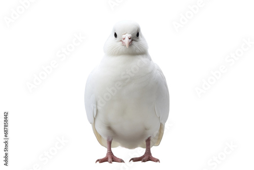 Animal Gathering of White Pigeons Alighting on a White or Clear Surface PNG Transparent Background