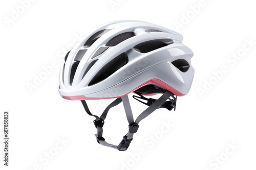 Aerodynamic White Cycling Helmeton Transparent Background, PNG, Generative Ai © shair