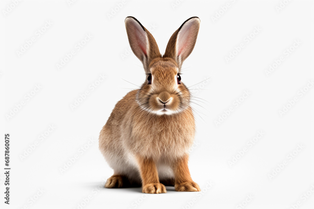 Bunny Simplicity: Isolated Rabbit on a Transparent Canvas Bunny Simplicity: Isolated Rabbit on a Transparent Canvas