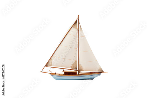 Serene Ocean Sailboat on Transparent Background, PNG, Generative Ai © shair