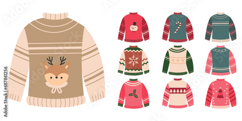 Christmas sweater vector