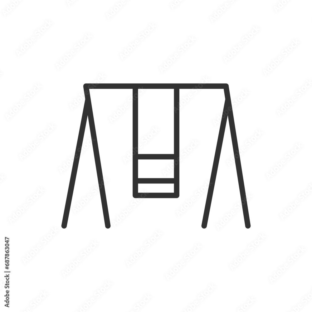 Swing, linear icon. Line with editable stroke Swing, linear icon. Line with editable stroke