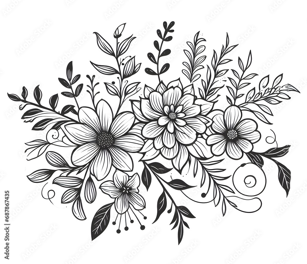 Beautiful flower illustration. Ai generated Beautiful flower illustration. Ai generated