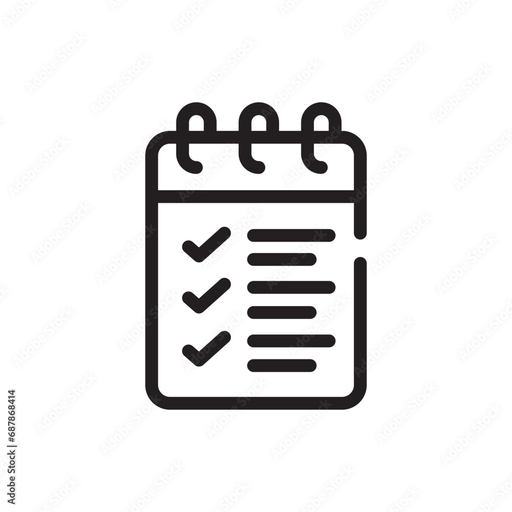 Form note icon. Document page, notepad vector illustration. Stationery symbol Form note icon. Document page, notepad vector illustration. Stationery symbol