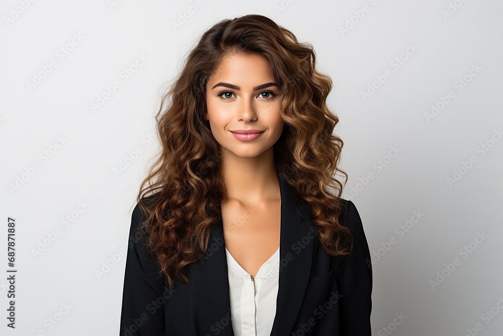 Happy smiling businesswoman with thumbs up gesture Happy smiling businesswoman with thumbs up gesture