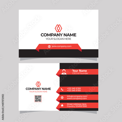 Modern Creative And Clean real estate business card design visiting name card template 