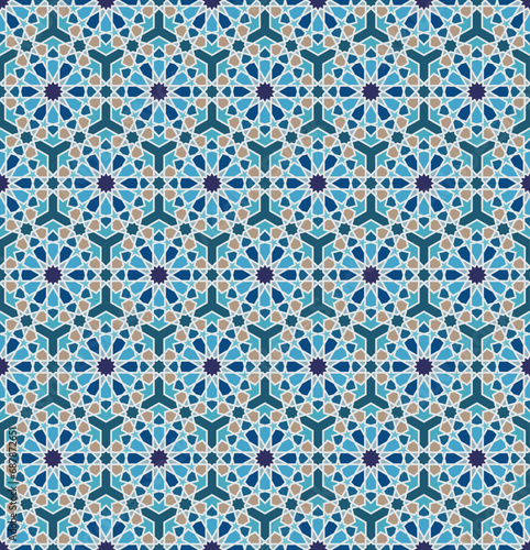 Seamless Arabic Islamic Moroccan Pattern