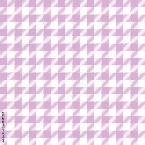 Seamless Repeating Purple And White Buffalo Plaid Pattern
