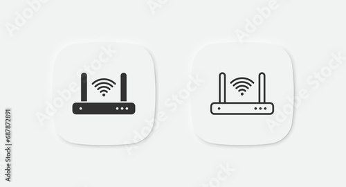 Wifi router icon. Internet modem signs. Wireless symbol. Network connection icons. Vector isolated sign.