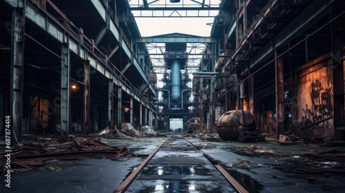 Abandoned old factory photo