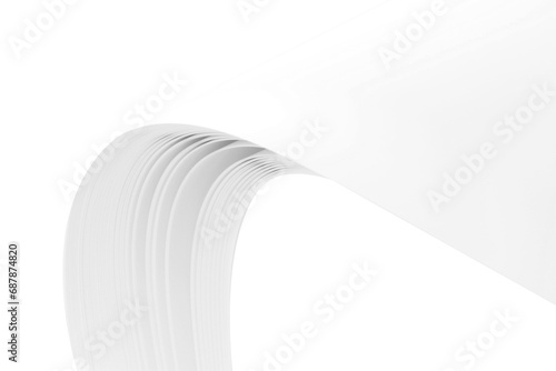 paper page curl on transparent background png file