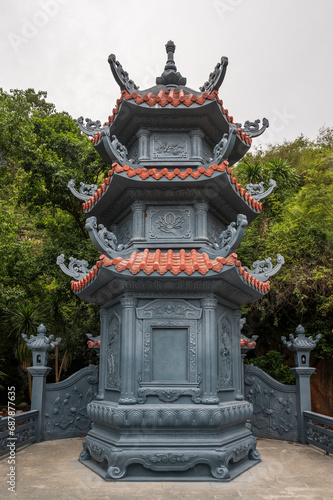 Pagoda on the marble mountains in Danang, Vietnam