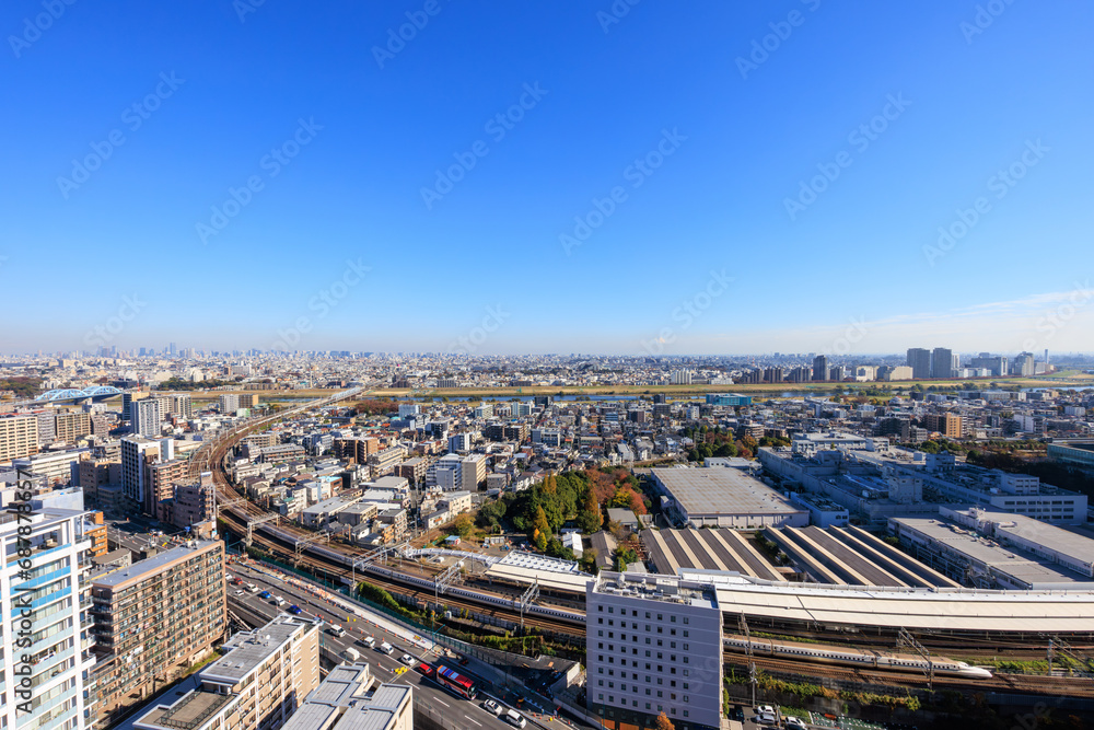 Fototapeta premium 高層ビルから見た都会の風景