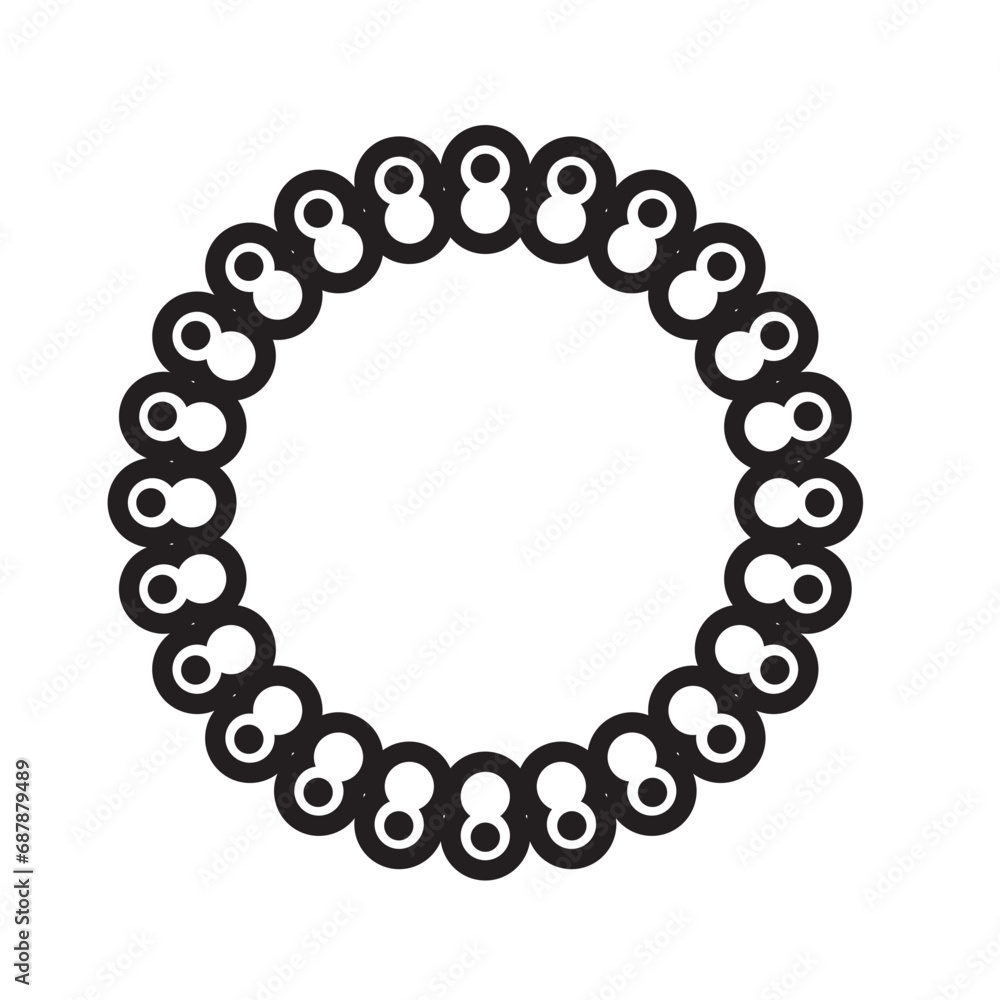 Ornamental circular frame element for related graphic design purpose. Ornamental circular frame element for related graphic design purpose.