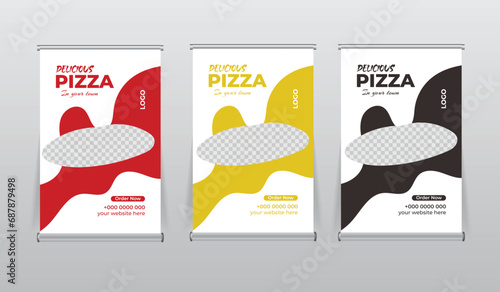 food restaurant tabletop banners design template
