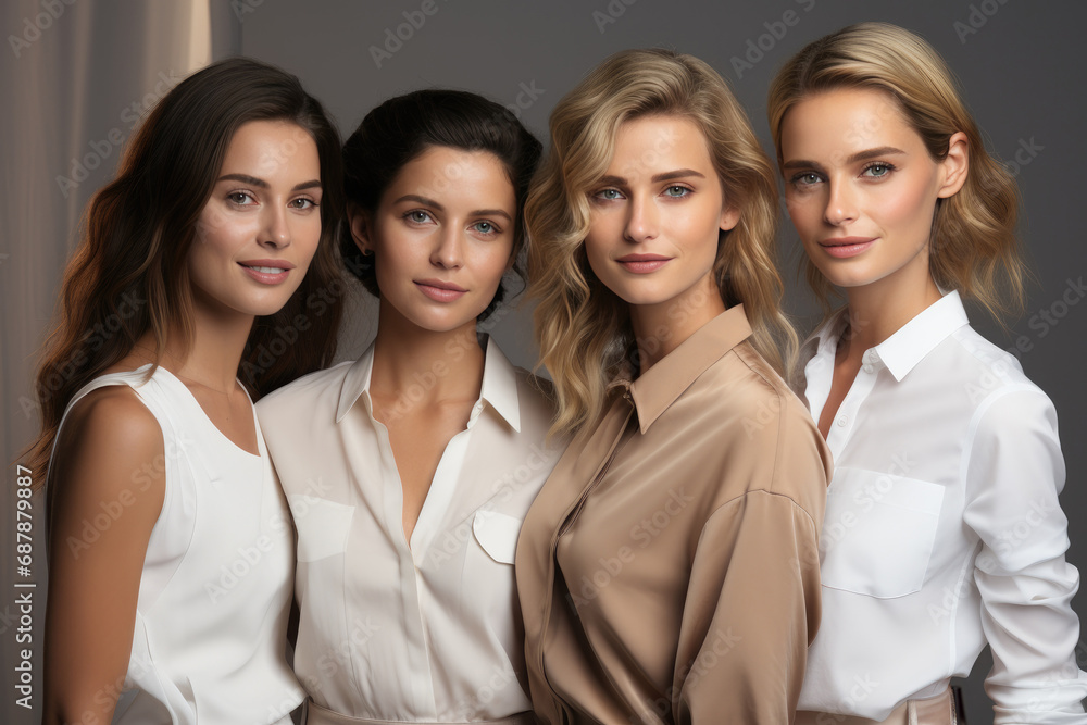 Portrait of beauty business women with fashion shirt Portrait of beauty business women with fashion shirt