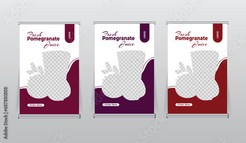 food restaurant tabletop banners design template