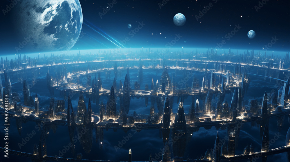 alien planet in space