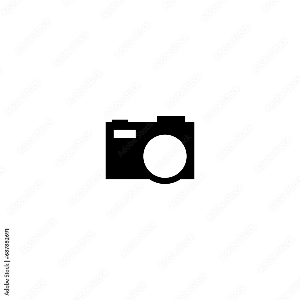 Digital Camera icon isolated on white Background, Photo Camera Icon Design on white background 