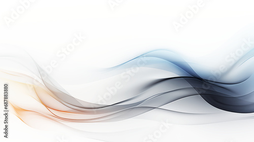 Abstract white blue orange and gray color, modern design stripes background with wave pattern. 