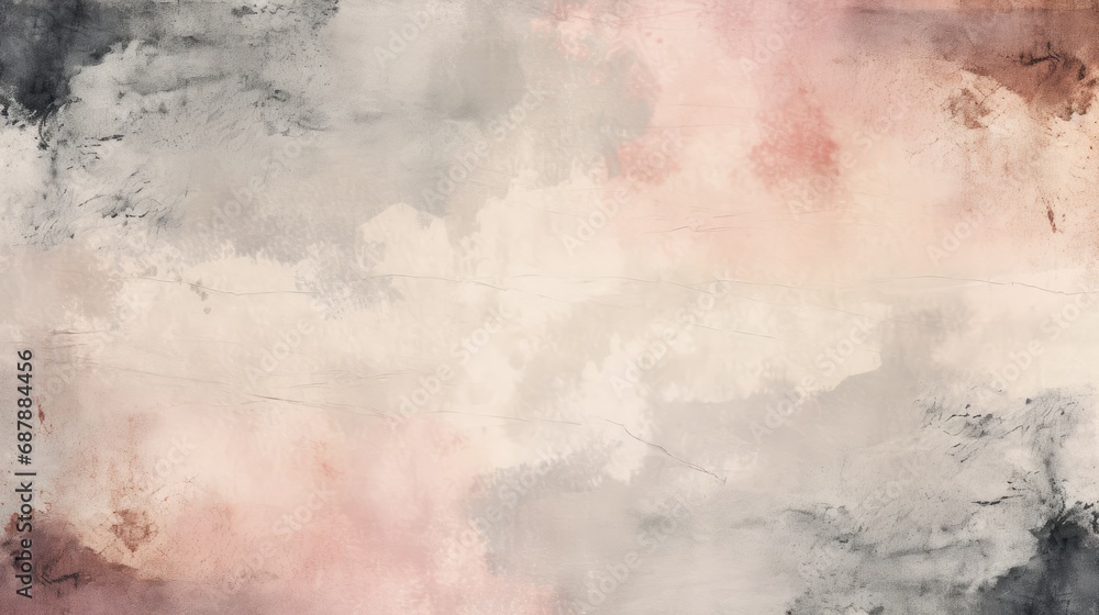 Abstract Grunge Background in Grey, White, and Soft Pink