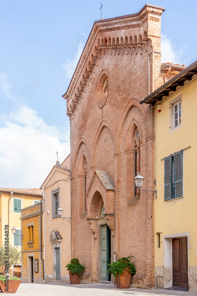Church of Santa Maria Assunta and San Leonardo in the historic center of Lari, Pisa, Italy