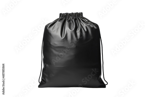 Shadow Bin Liner: Concealing Waste in a Black Garbage Bag isolated on transparent background