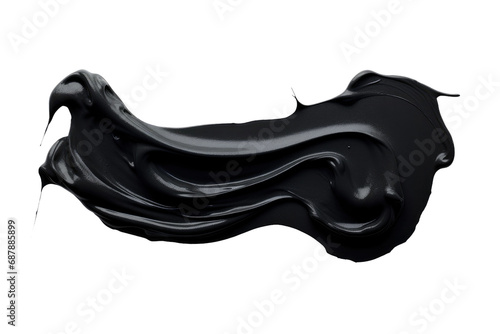 Charcoal Infusion: Design Flourish in the Power of Black Paint isolated on transparent background