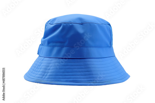 Cerulean Charm: Captivating Crowns with a Blue Bucket Hat isolated on transparent background